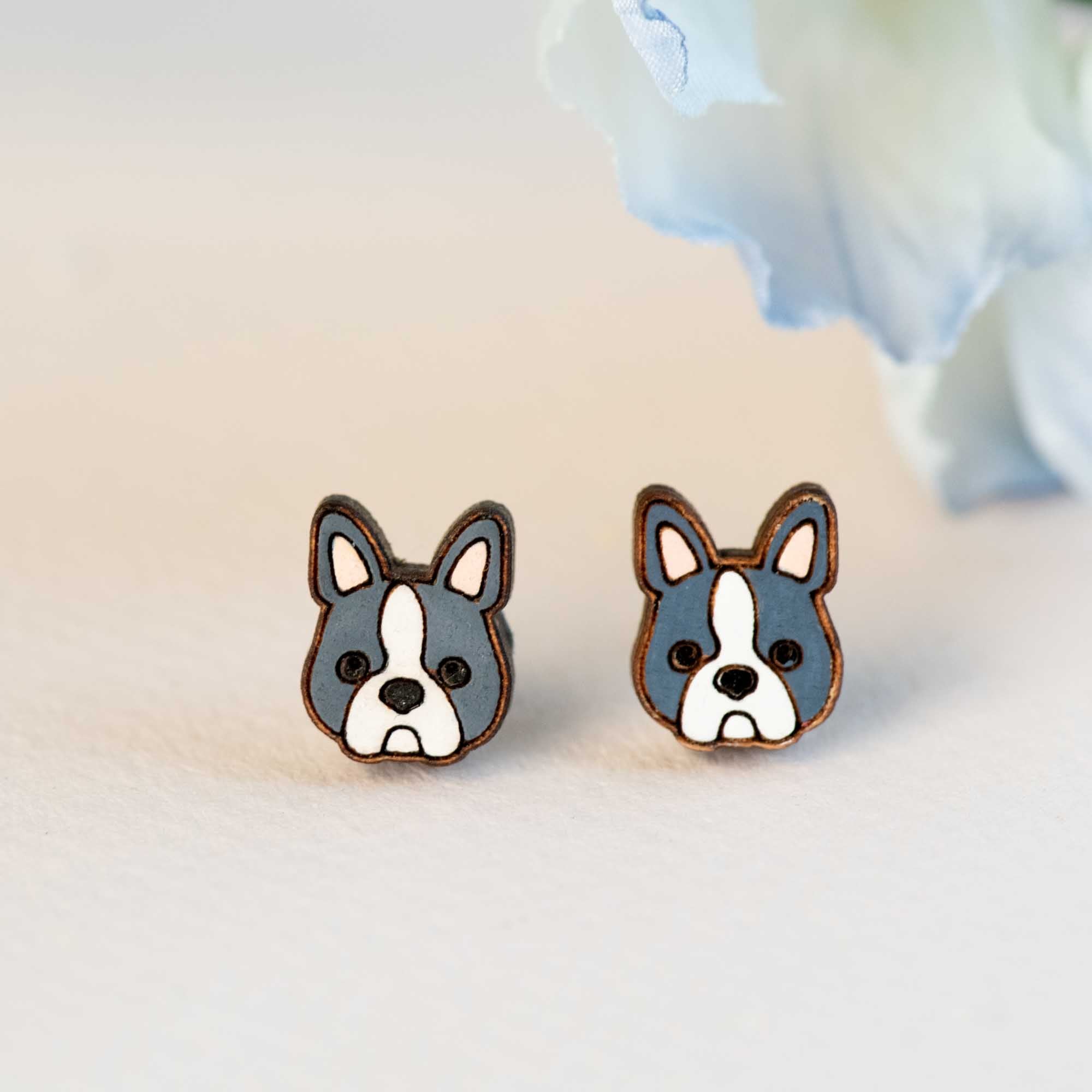 Boston terrier earrings hotsell