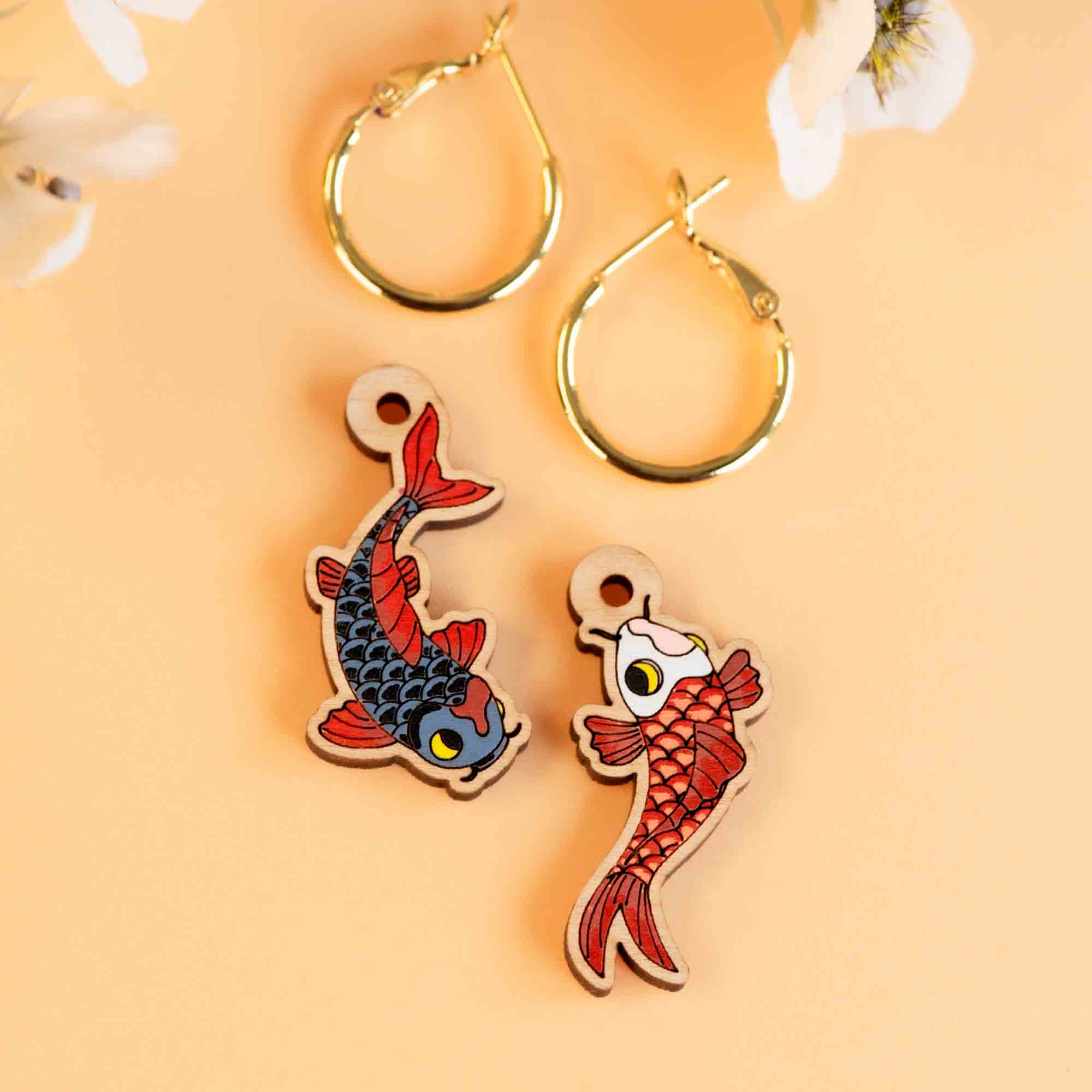 Fish Hoop shops Earrings