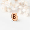 Rune Font Glyph Style Alphabet Initial Cherry Wood Stud Earrings - Robin Valley Official Store