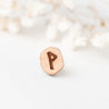 Rune Font Glyph Style Alphabet Initial Cherry Wood Stud Earrings - Robin Valley Official Store