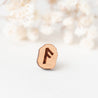 Rune Font Glyph Style Alphabet Initial Cherry Wood Stud Earrings - Robin Valley Official Store