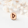 Rune Font Glyph Style Alphabet Initial Cherry Wood Stud Earrings - Robin Valley Official Store